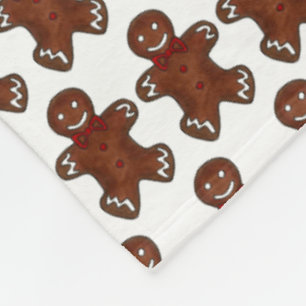 Cobertor De Velo Gingerbird Man Christmas Cookie Baking