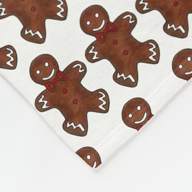 Cobertor De Velo Gingerbird Man Christmas Cookie Baking (Quina)