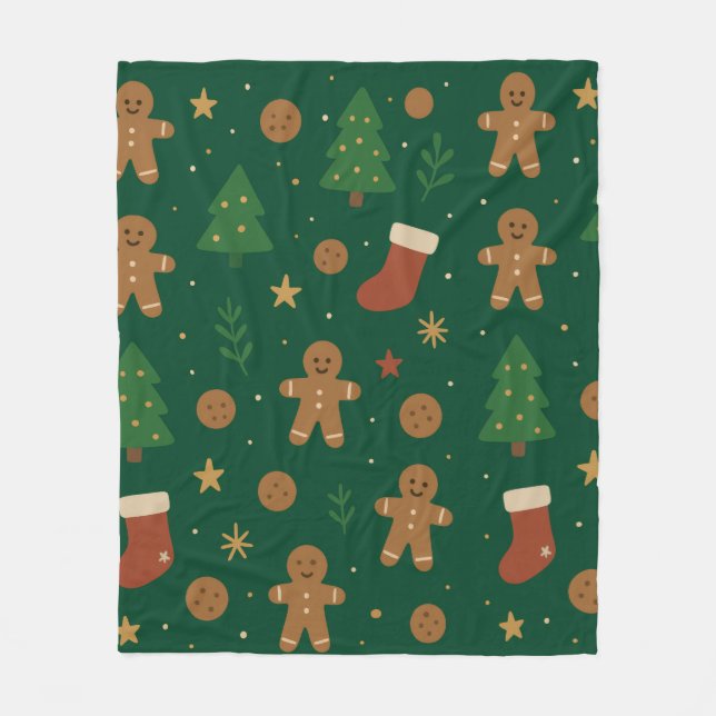 Cobertor De Velo Gingerbread Christmas Fun (Frente)