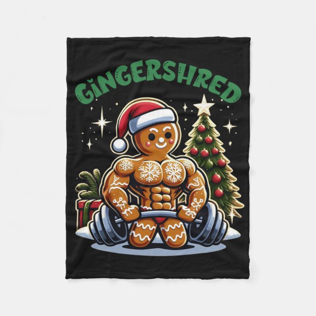 Cobertor De Velo Gingershred Funny Gingerbird Man Gym (Frente)
