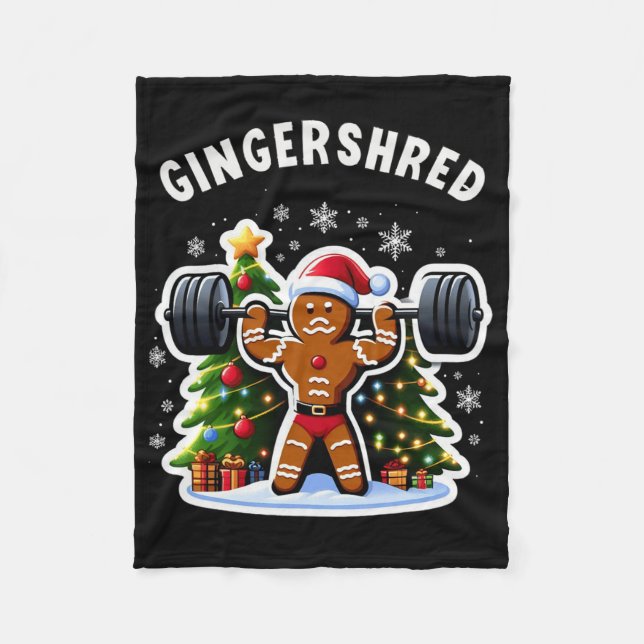 Cobertor De Velo Gingershred Funny Gingerbird Man Gym (Frente)