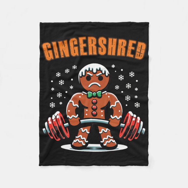 Cobertor De Velo Gingershred Funny Gingerbird Man Gym (Frente)