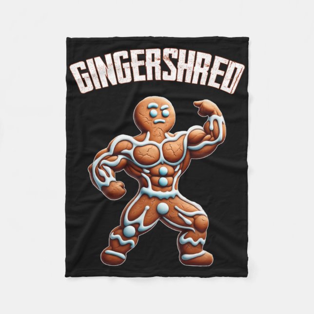 Cobertor De Velo Gingershred Funny Gingerbird Man Gym (Frente)