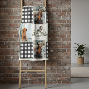 Cobertor De Velo Gingham Dachshund Pet Quatro Foto Verificada