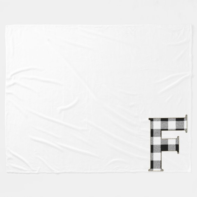 Cobertor De Velo Gingham - Letra F (Frente (Horizontal))