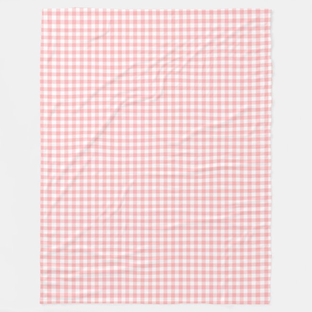 Cobertor De Velo Gingham Rosa (Frente)