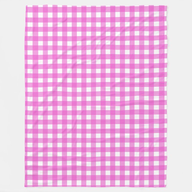 Cobertor De Velo Gingham rosa (Frente)