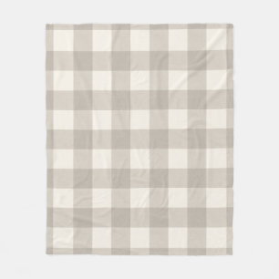 Cobertor De Velo Gingham verifica bege neutro xadrez