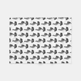 Cobertor De Velo Gingko Leaf Lino Impressão Fleece Blanket