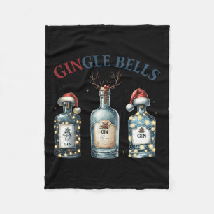 Cobertor De Velo Gingle Bells Engraçado Gin Belts Bells Árvore de N