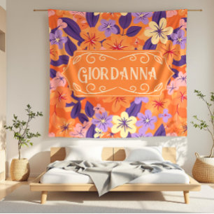 Cobertor De Velo Giordanna Modern Floral Colorida Blooms