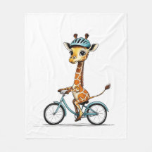 Girafa Andando Bicicleta - Arte Lápis Desenhada à