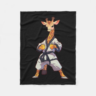 Cobertor De Velo Girafa de Karatê Lutador de Artes Marciais de Taek