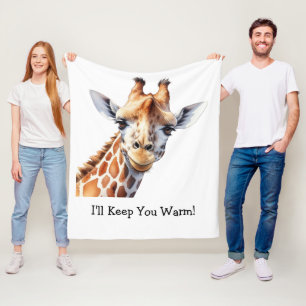 Cobertor De Velo Girafa de Lover Engraçada Personalizada