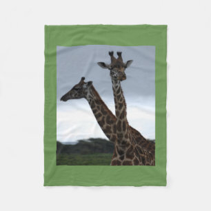 Cobertor De Velo Girafa Gêmeos Fofos Personalizam O Destino
