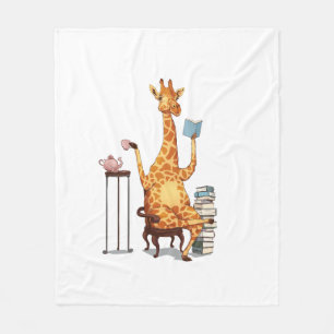 Cobertor De Velo Girafas, livros e presentes de chá bonitos