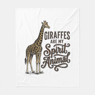 Cobertor De Velo Girafas São o Meu Animal Espiritual Camisa Vintage