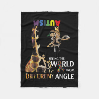 Cobertor De Velo Giraffe Autismo Vendo O Mundo De Diferentes Ang