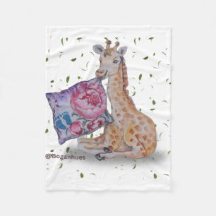 Cobertor De Velo Giraffe Impressão Baby Fleece