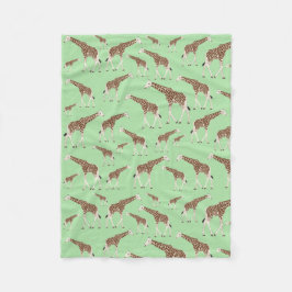 Cobertor De Velo Giraffe Jungle Safari Animal