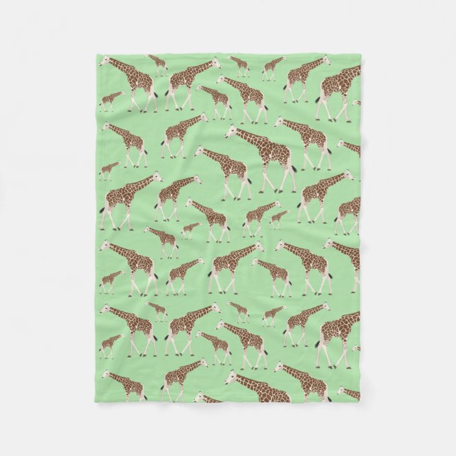Cobertor De Velo Giraffe Jungle Safari Animal (Frente)