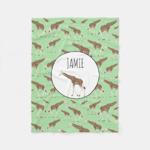 Cobertor De Velo Giraffe Jungle Safari Animal