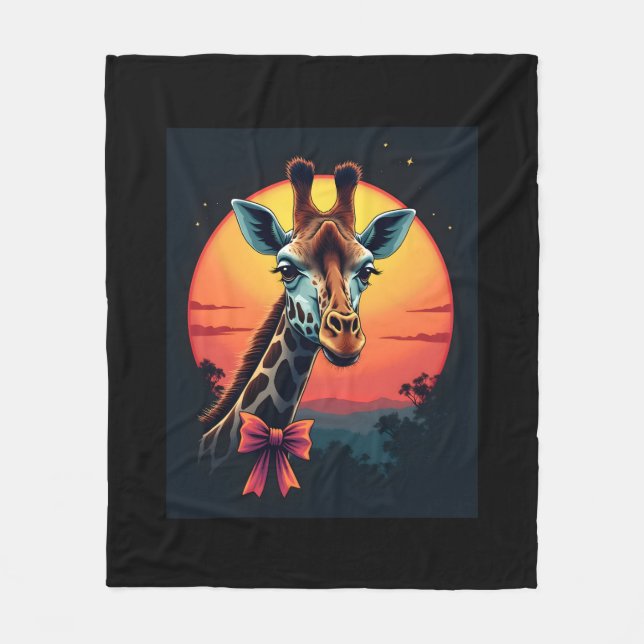 Cobertor De Velo Giraffe Neck Como uma Rollercoaster Executar Retro (Frente)