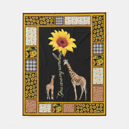 Cobertor De Velo Giraffe Sunflower Você É Meu Sol