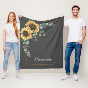 Cobertor De Velo Girassol Eucalipto Floral Roteiro Botânico