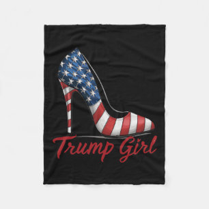 Cobertor De Velo Girl High Heel Stilettos American Flag Trump 2024