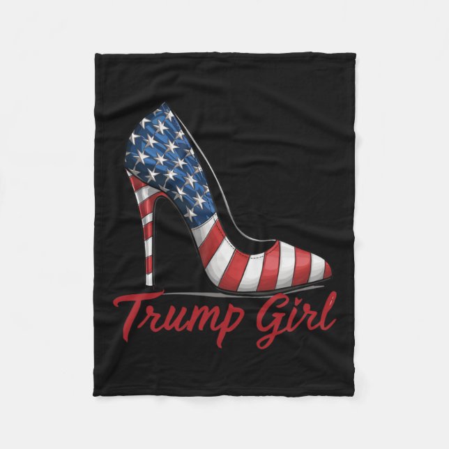 Cobertor De Velo Girl High Heel Stilettos American Flag Trump 2024 (Frente)
