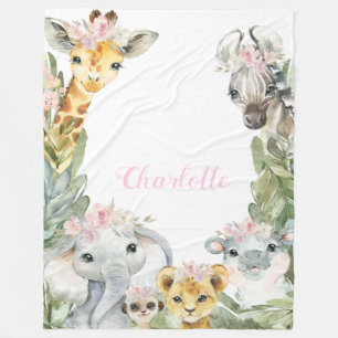 Cobertor De Velo Girl Safari Blanket