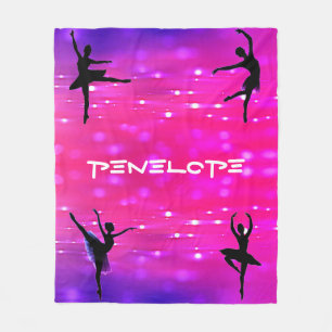 Cobertor De Velo Girls Dance Rosa & Purple Edgy Font