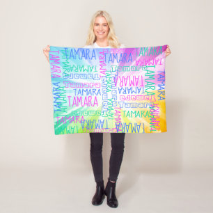 Cobertor De Velo Girls do Arco-Íris Cor-de-Rosa Personalizadas Cubo