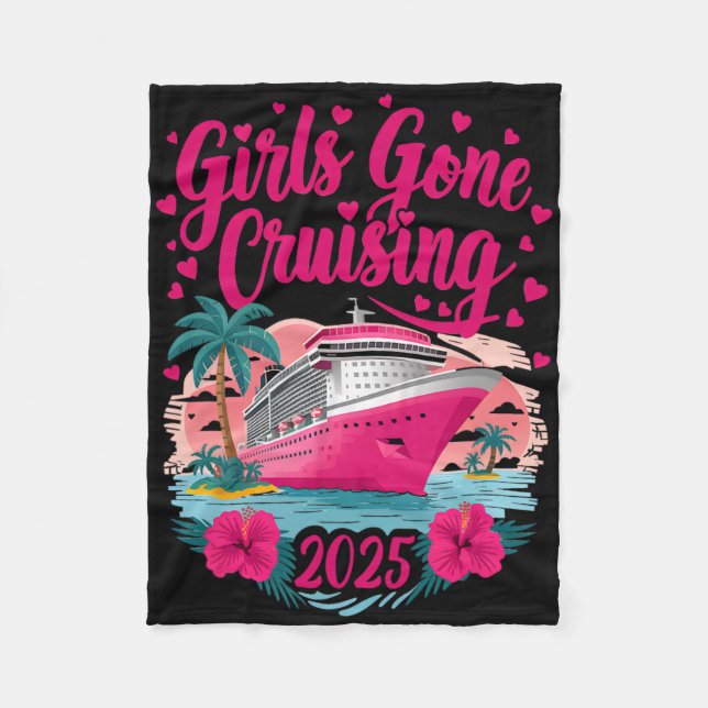 Cobertor De Velo Girls Gone Cruising 2025 Women Cruise Vacation Bes (Frente)