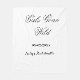 Cobertor De Velo Girls Gone wild Bachelorette party name date bride