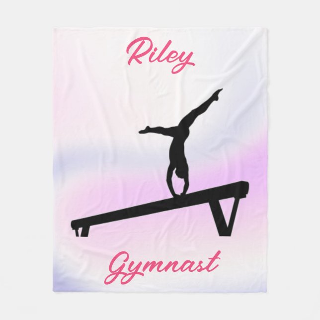 Cobertor De Velo Girls Gymnastics Beam Soft Pastel (Frente)