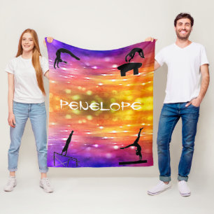 Cobertor De Velo Girls Gymnastics Events Blanket Personalizado