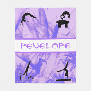 Cobertor De Velo Girls Gymnastics Events Smokey Purple Abstrato