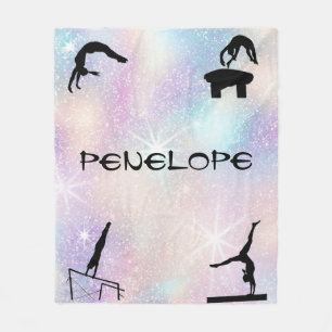 Cobertor De Velo Girls Gymnastics Events Sparkly Blanket
