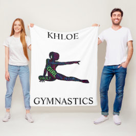 Cobertor De Velo Girls Gymnastics Word Art / Word Cloud