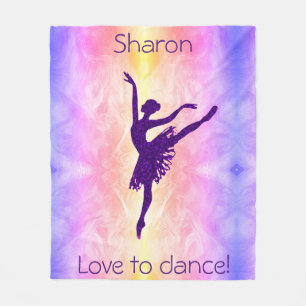 Cobertor De Velo Girls Love to Dance Ballerina Personalizado