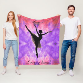 Cobertor De Velo Girls Love to Dance Ballerina Personalizado