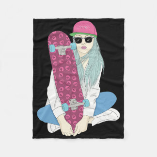 Cobertor De Velo Girls Skate Skateboard Skateboarding Do A Kickflip