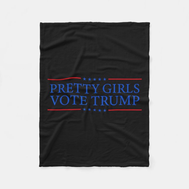 Cobertor De Velo Girls Vote Trump (Frente)