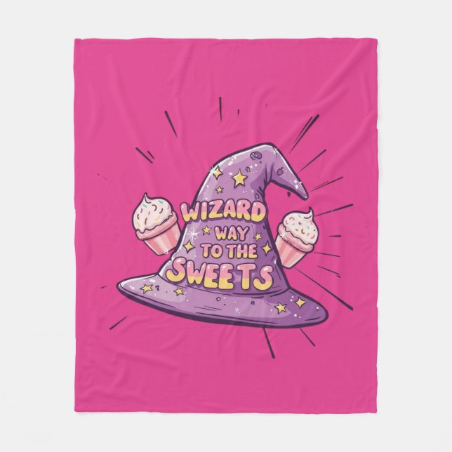 Cobertor De Velo Girly Halloween - Wizard Way to the Sweets (Frente)