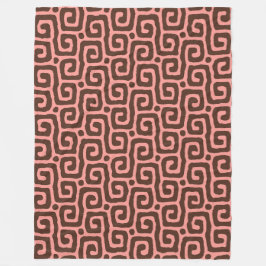 Cobertor De Velo girly pink &brown Abstract pattern
