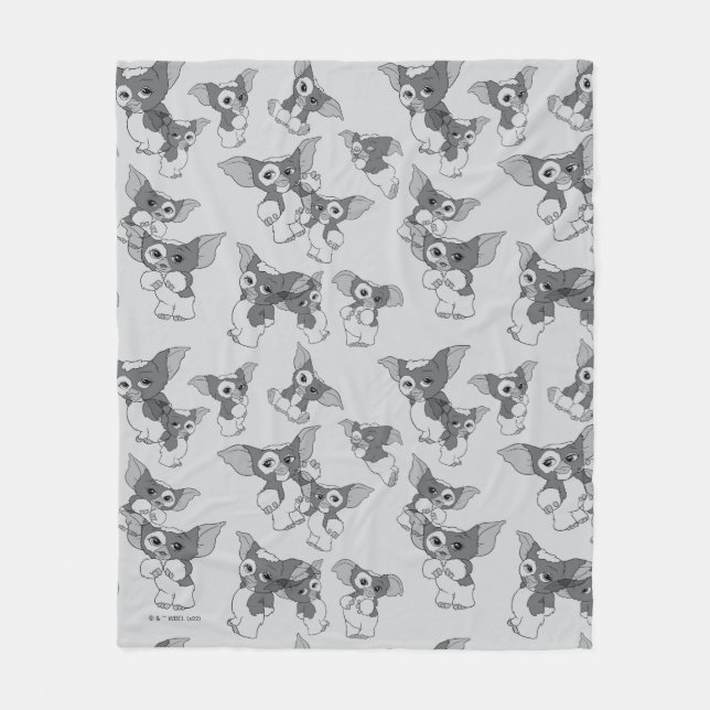 Cobertor De Velo Gizmo | Black & White Pattern (Frente)