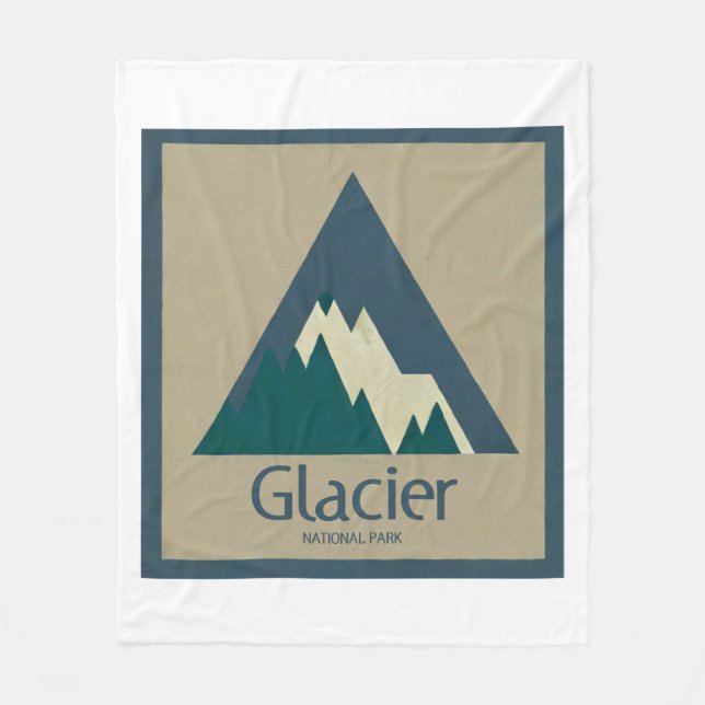 Cobertor De Velo Glacier National Park Rustic (Frente)