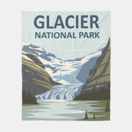 Cobertor De Velo Glacier National Park Viagem Art